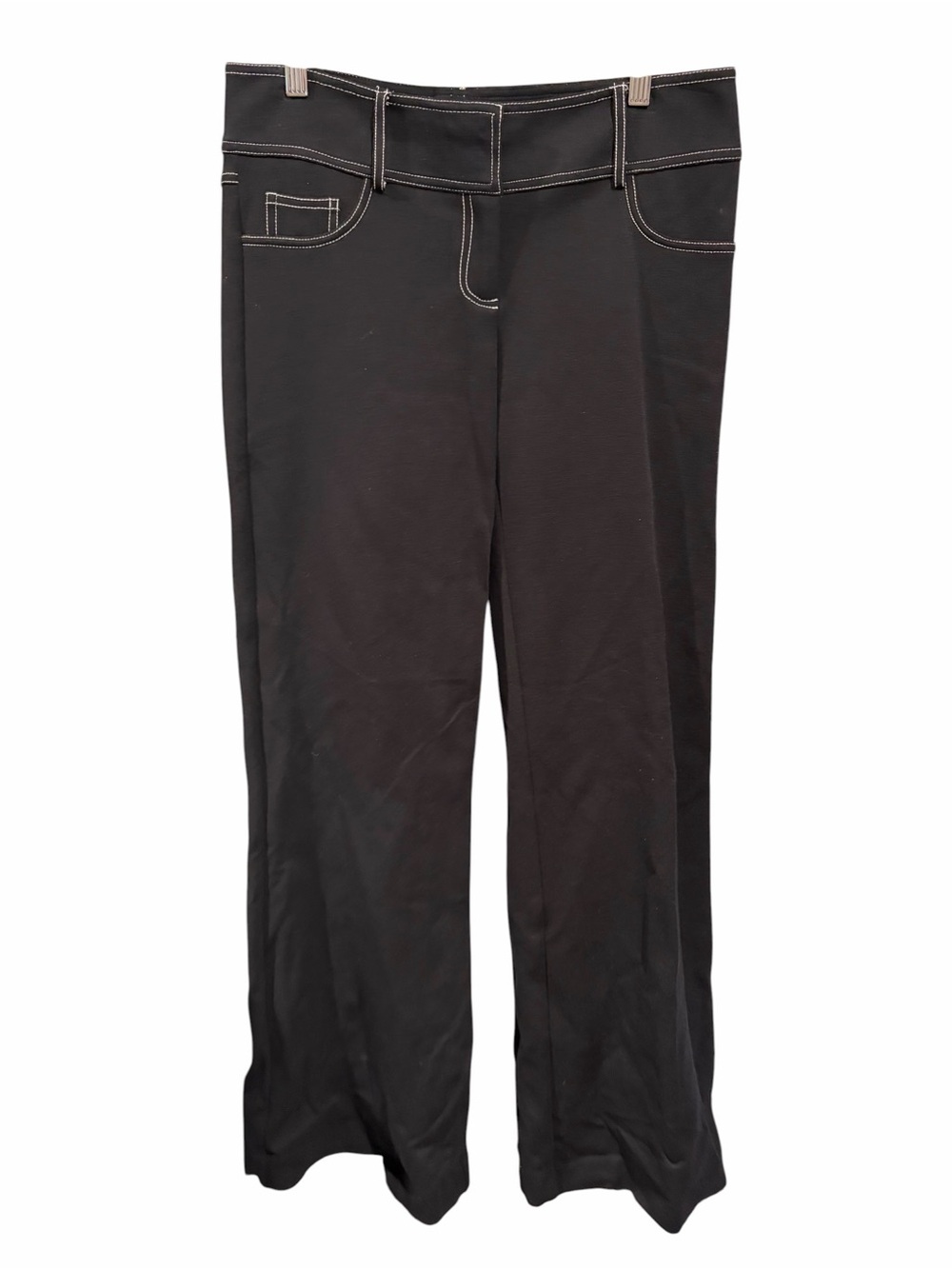 Cache Contour Collection Black Wide Leg Dress Pants Size 8 Stretch